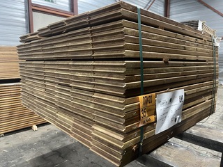 Ca. 152x Guyana Ipé buitenparket (kopse veer & groef), 21x145mm, lengt